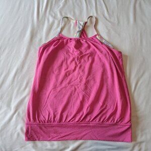 Ivivva girls size 14  pink tank top EUC